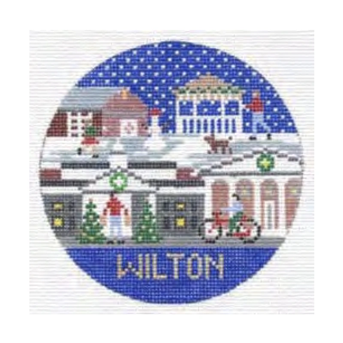 Doolittle Stitchery Wilton Travel Round Needlepoint Canvas