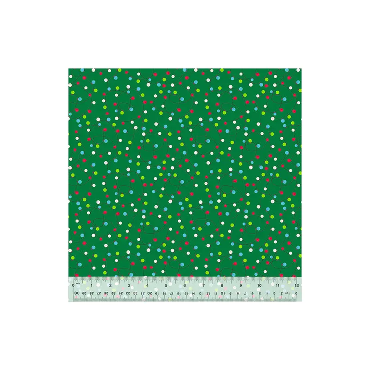 Happy Pawlidays Jill McDonald 53551-5 Evergreen Tangled Lights Cotton