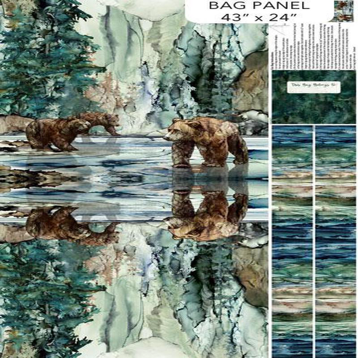Northcott Northern Peaks DP2517674 Pine Multi Deborah Edwards