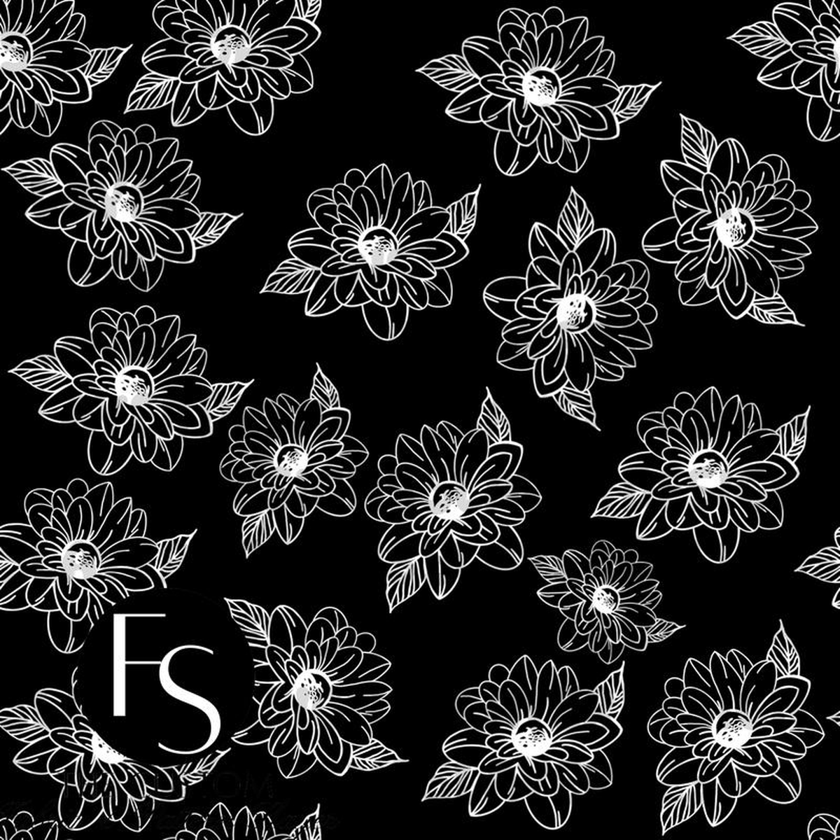 Monochrome Florals 8211 FABRICSLAYER