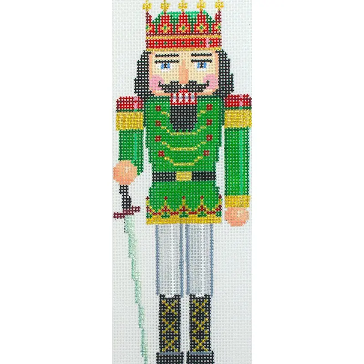 Susan Roberts Needlepoint Red Crown King Nutcracker Needlepoint Canvas