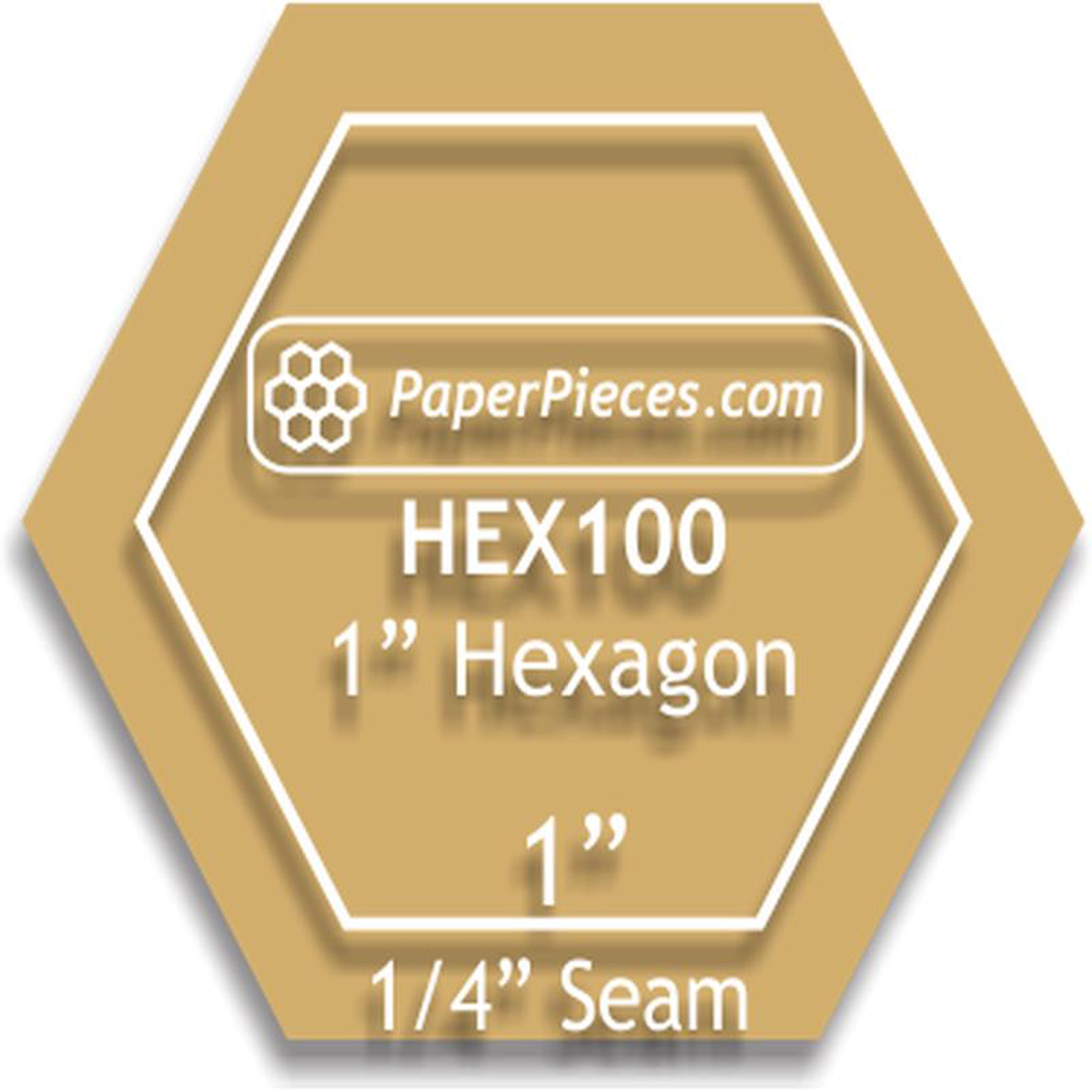 18243 Hexagon Acrylic Template with 148243 seam allowance