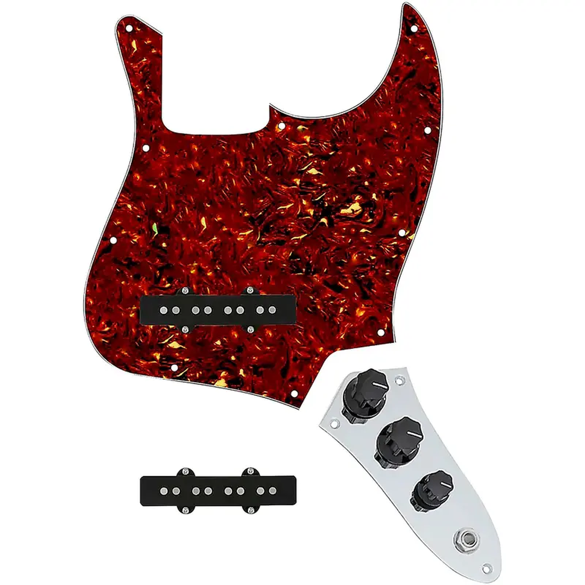 920D Custom Jazz Bass Loaded Pickguard With Groove (Modern) Pickups and JB-C Control Plate