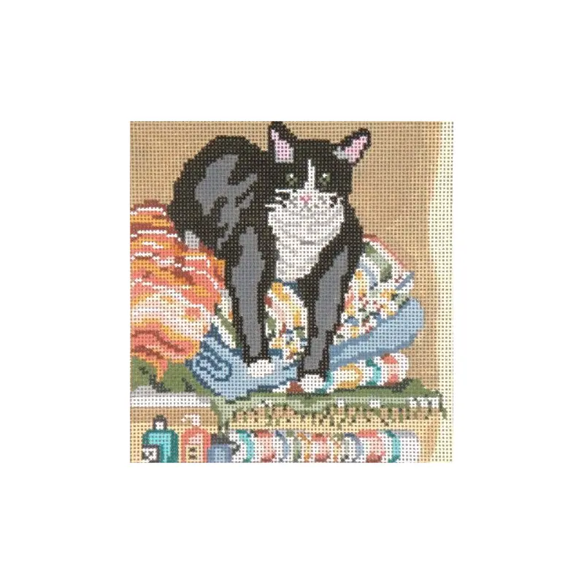 Needle Crossings In the Closet Needlepoint Canvas