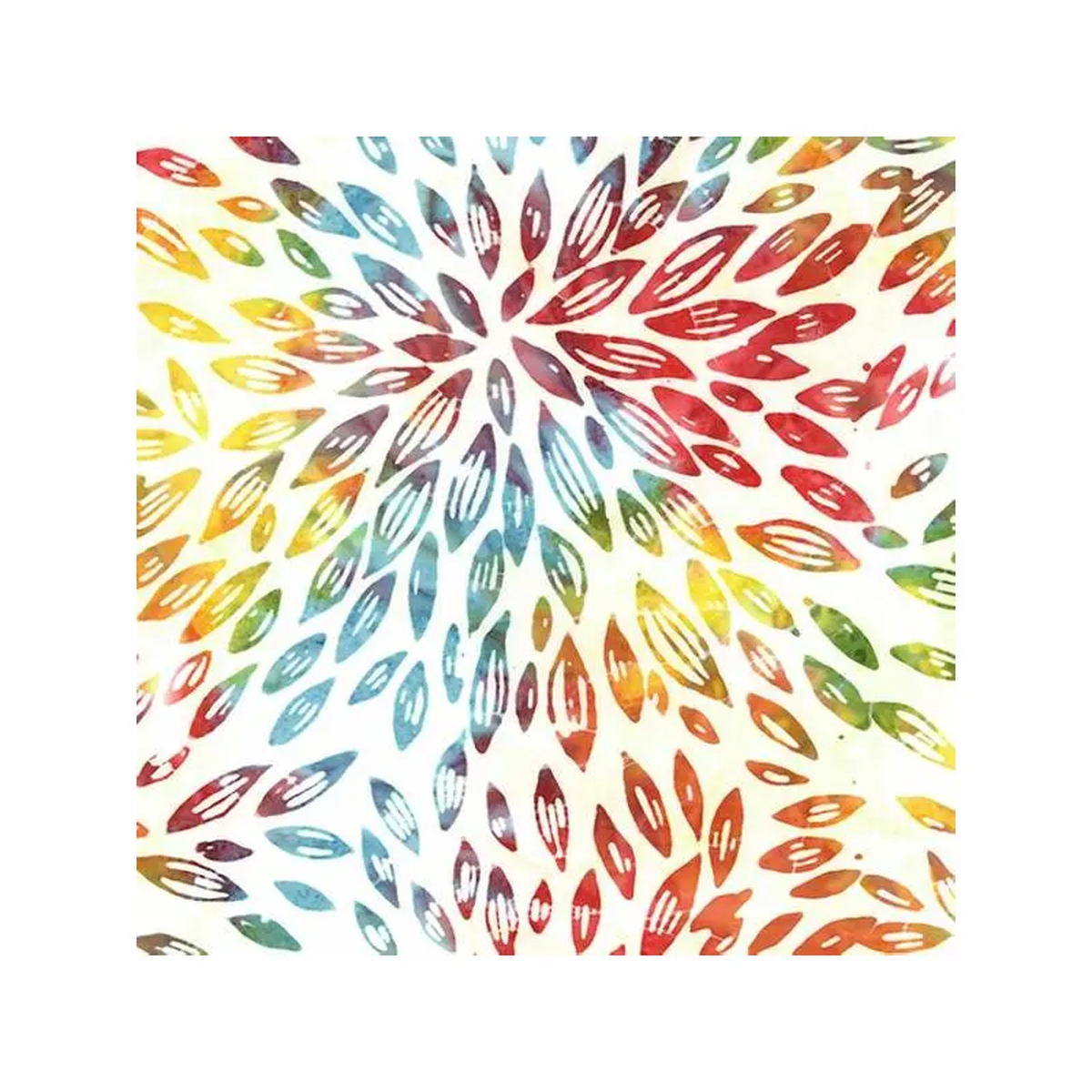 Aura (Baliscapes) 2436Q-X Rainbow Abstract Petals Batik Cotton