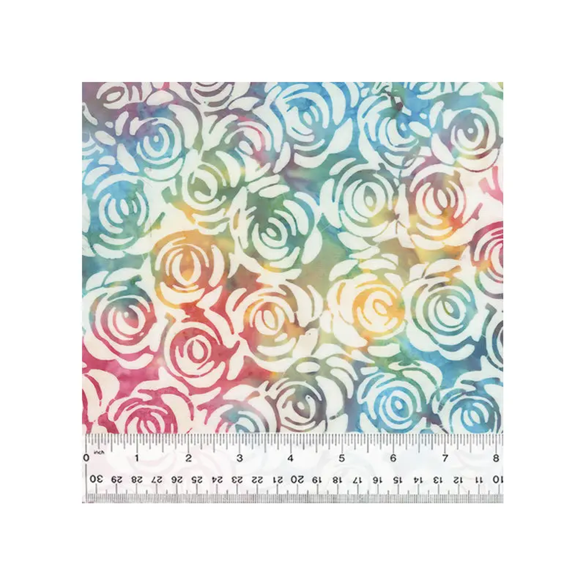 JDJ 8211 Lost in Time Jacqueline de Jonge 3456Q-X Rainbow Rosebush Batik Cotton
