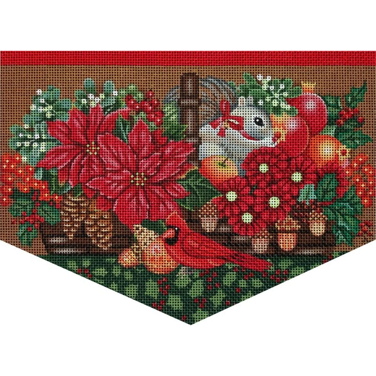Melissa Shirley Designs Christmas Basket Cuff Needlepoint Canvas