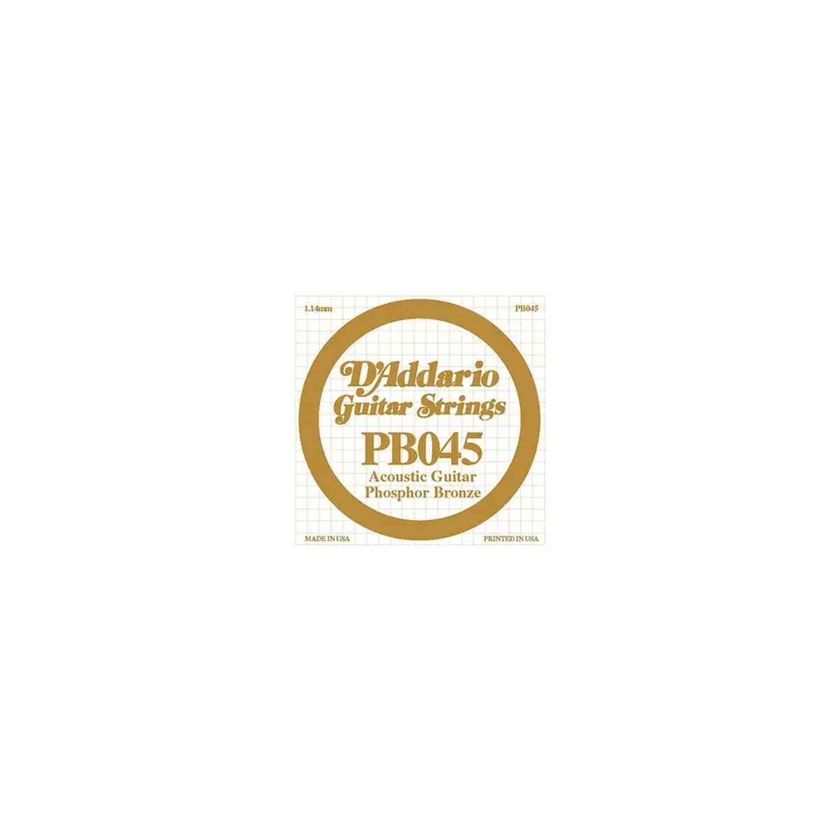D8217Addario PB045 Phosphor Bronze Single Acoustic String