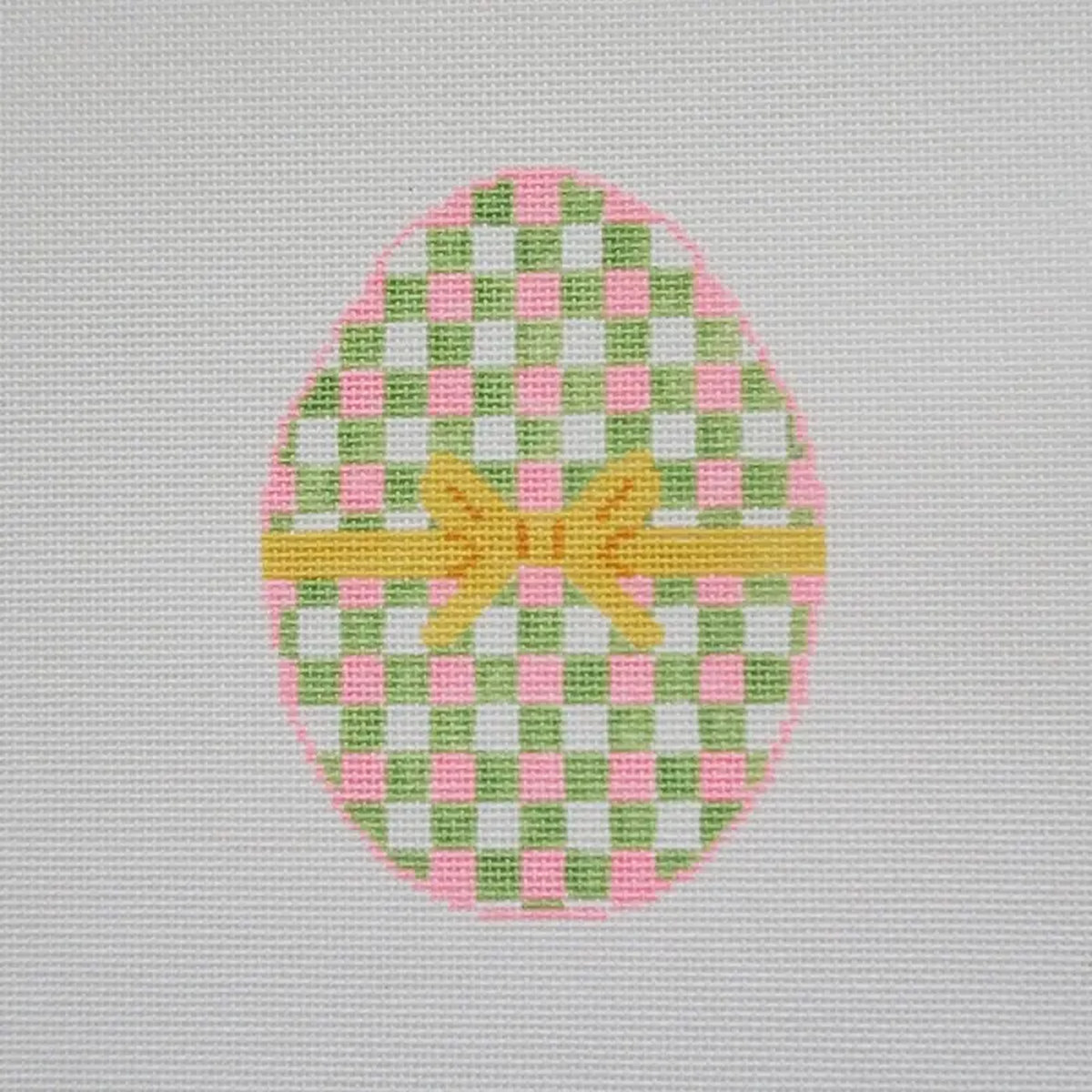 Silver Stitch Needlepoint Gingham Egg Needlepoint Canvas 8211 Preppy