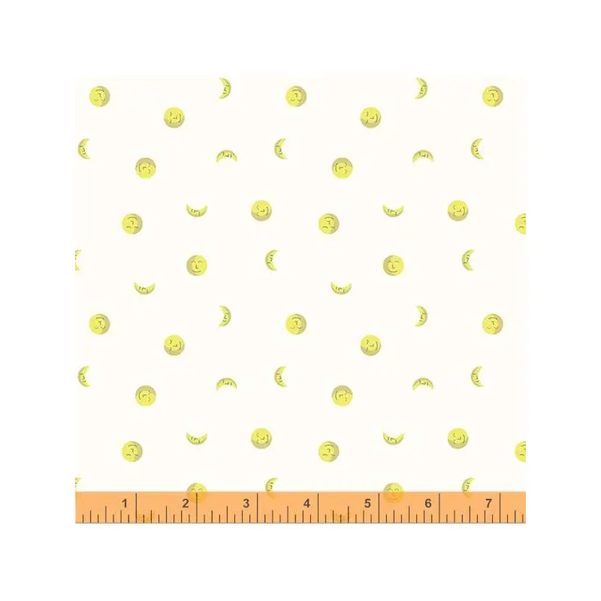 Little Whispers Whistler Studios 53179-2 Ivory Moons Cotton