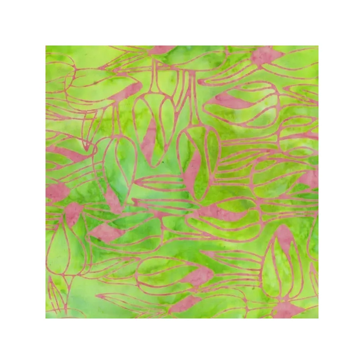 Jdj Prints Jacqueline de Jonge 332Q-2 Melon Dutch Tulips Batik Cotton