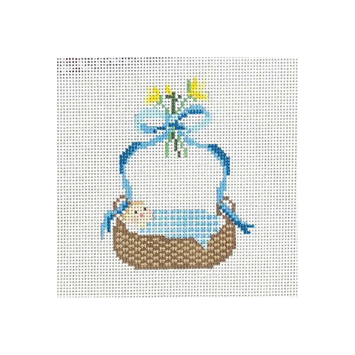 Le Point Studio Bassinet Needlepoint Canvas 8211 Blue