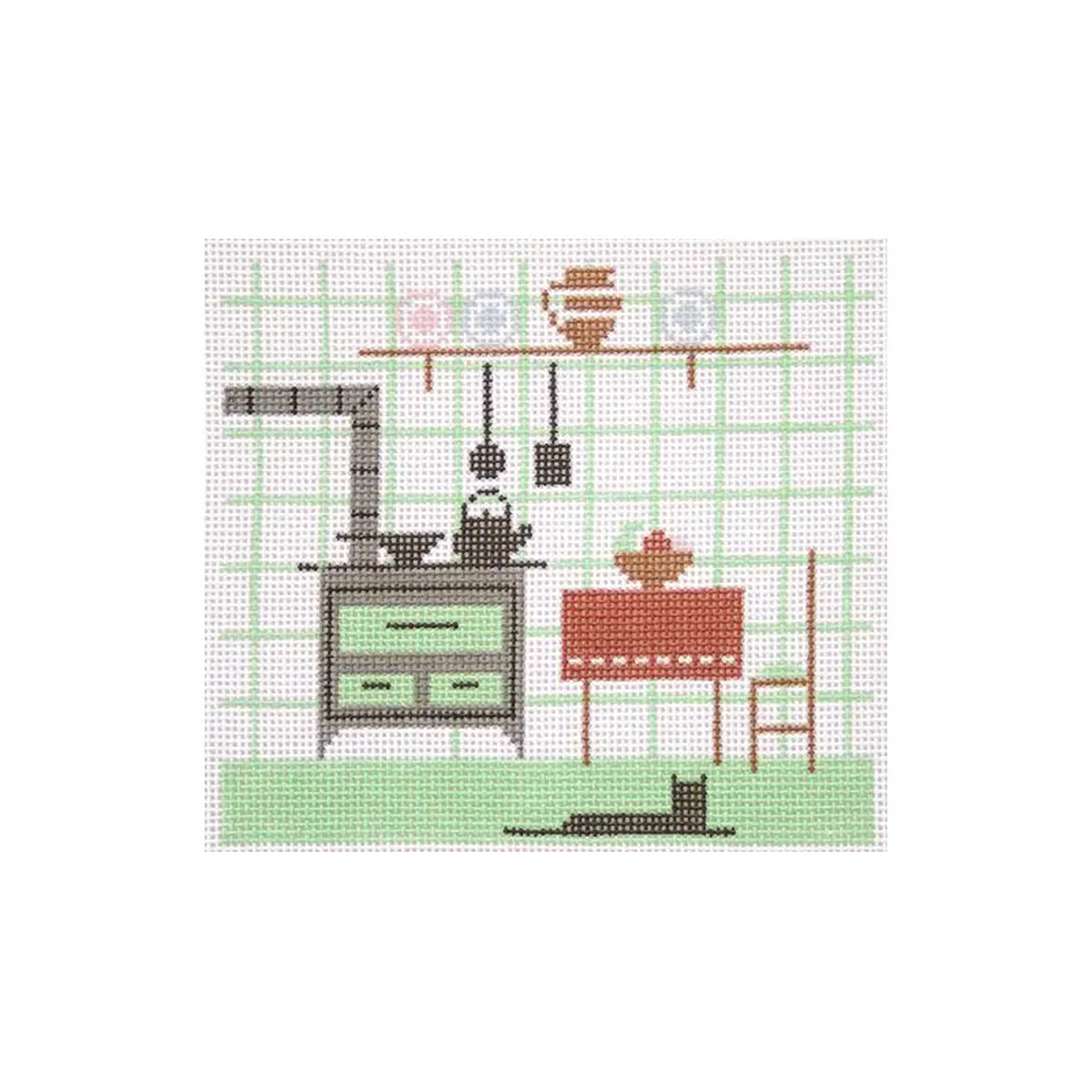 Charley Harper Old Fashion Kitchen Needlepoint Canvas
