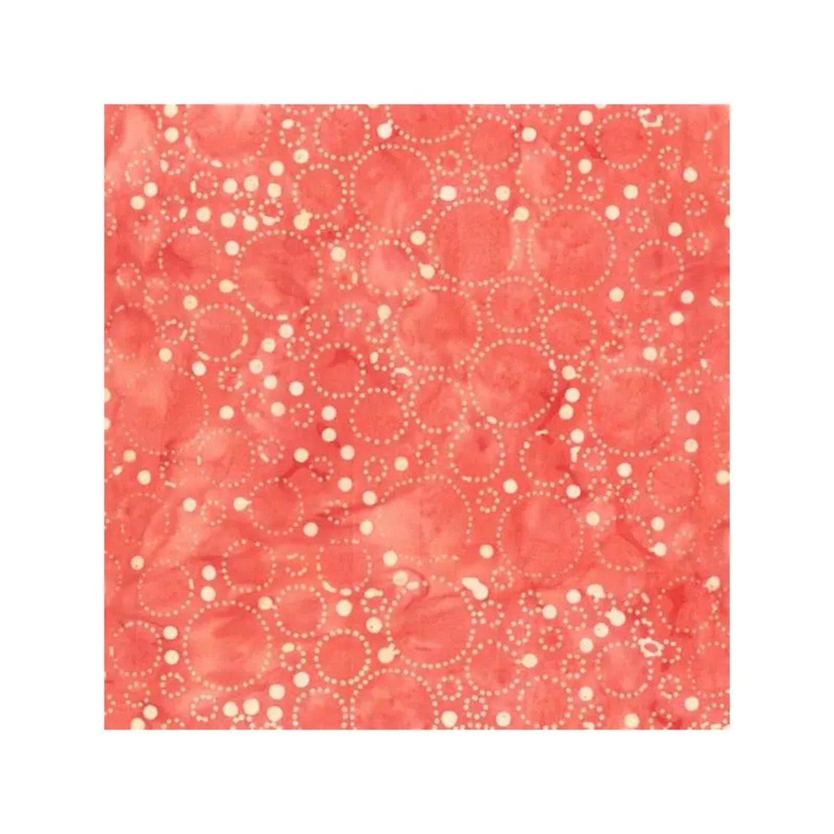 Jdj 8211 Coral Bliss Jacqueline de Jonge 3217Q-X Coral Dotted Circles Batik Cotton