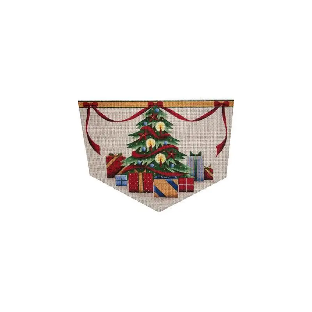 Rebecca Wood Designs Trees and presents cuff 13M Needlepoint Canvas