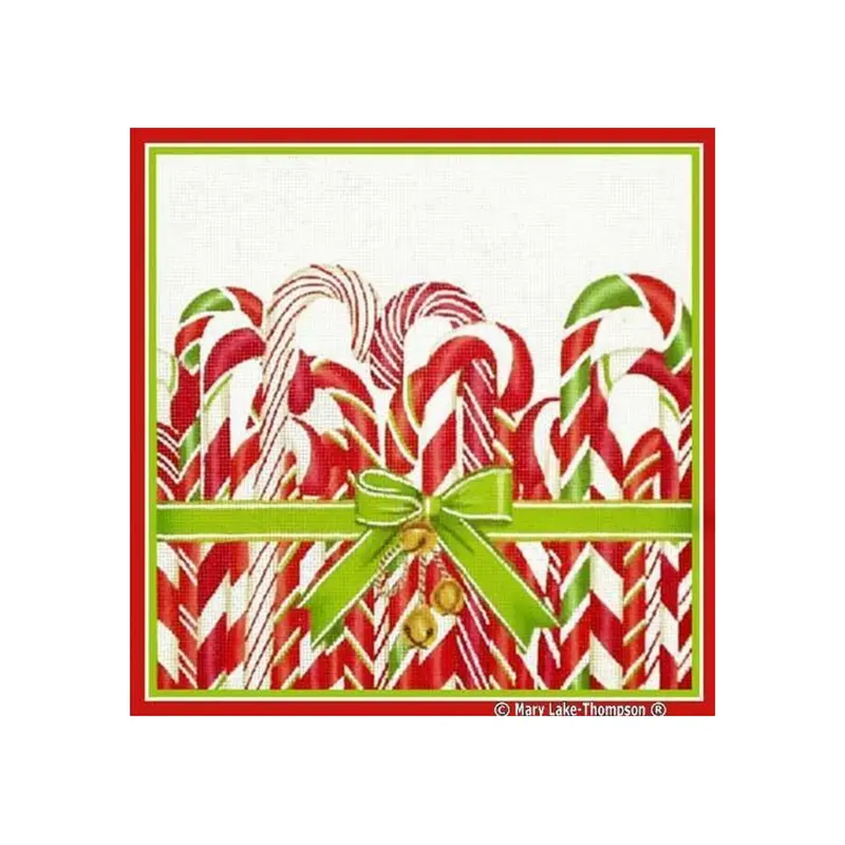 Melissa Shirley Designs Candy Canes Needlepoint Canvas