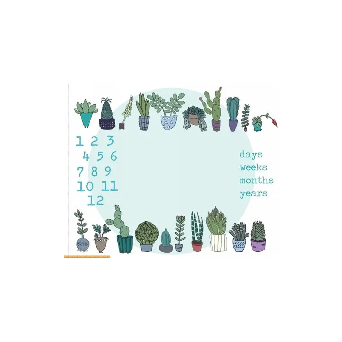 Baby Milestone Mat Heather Givans 51987DP-X Multi Heather Baby Mat High Density Cotton