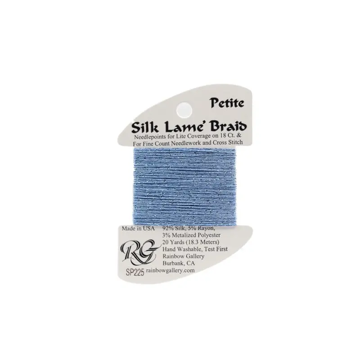 Rainbow Gallery Silk Lame Braid Petite 8211 225 Forever Blue