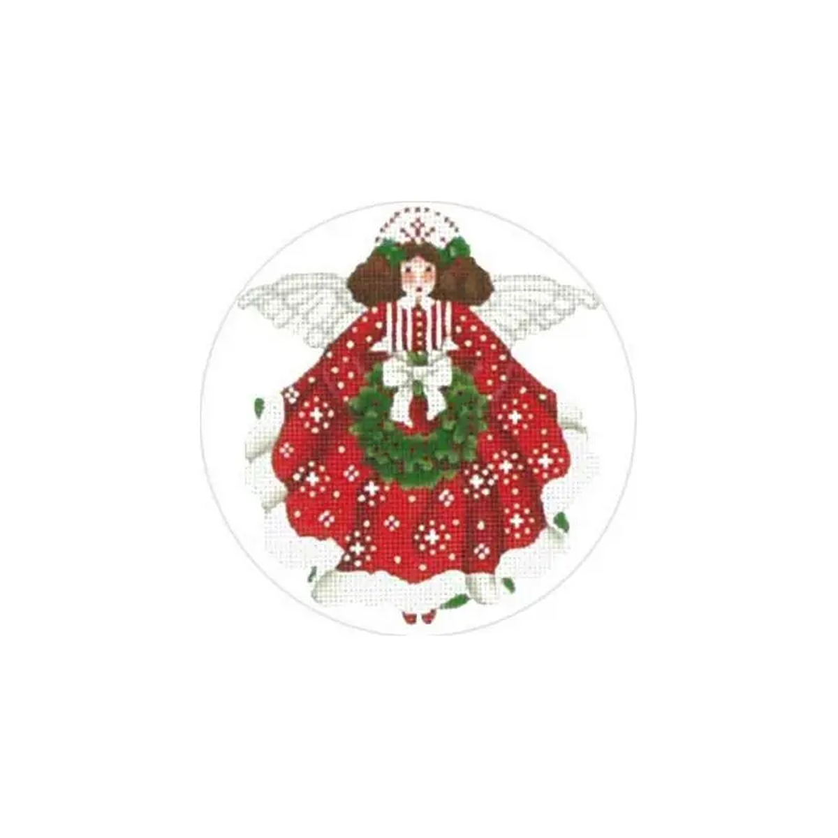 Melissa Shirley Designs Red Angel Orn Needlepoint Canvas