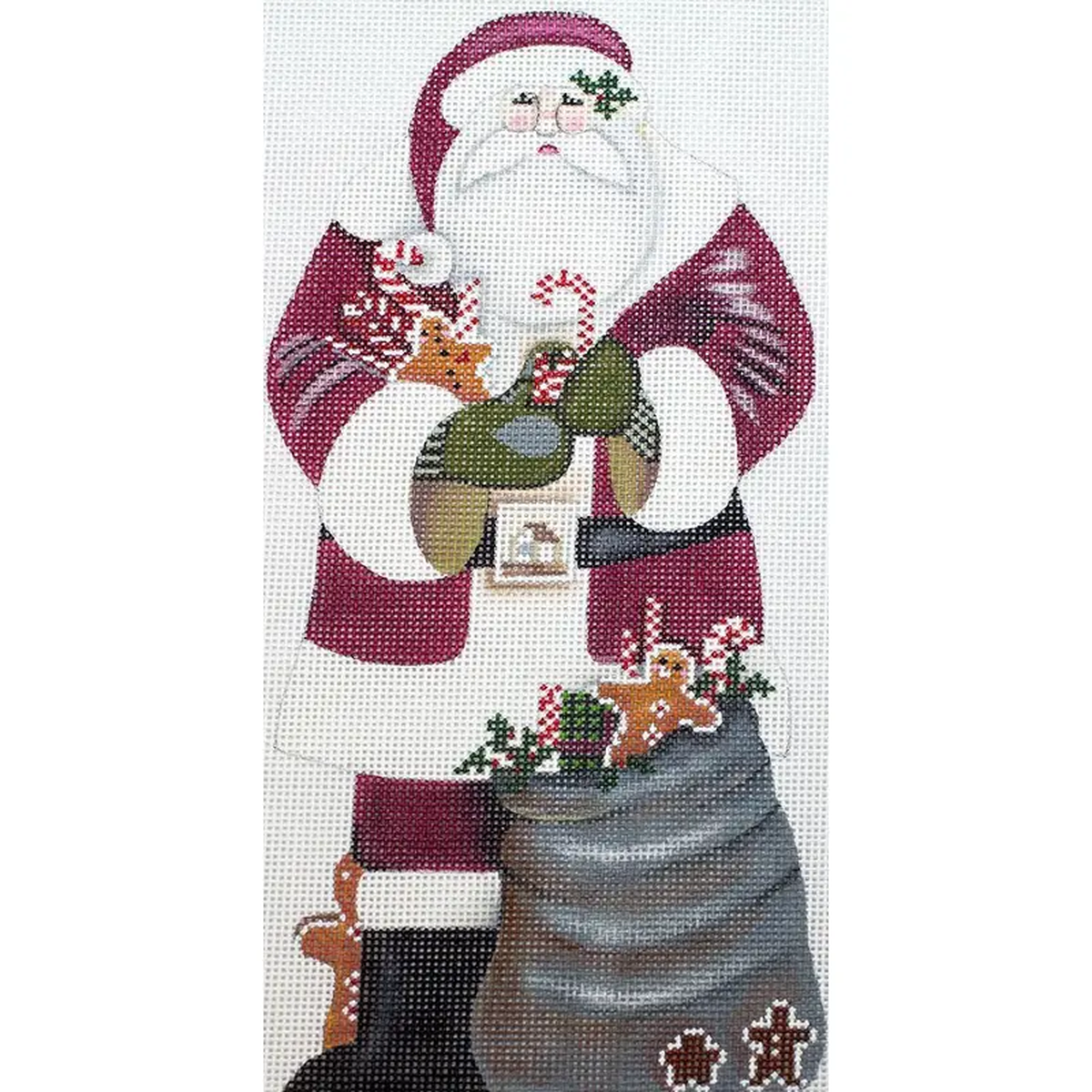 Painted Pony Designs Sugar 038 Spice Santa Needlepoint Canvas