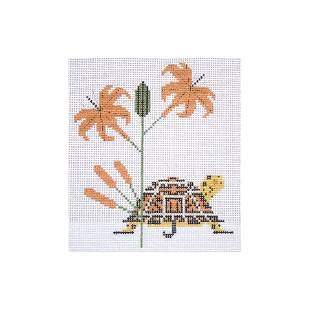 Charley Harper Turtle Eyeglass Case Needlepoint Canvas