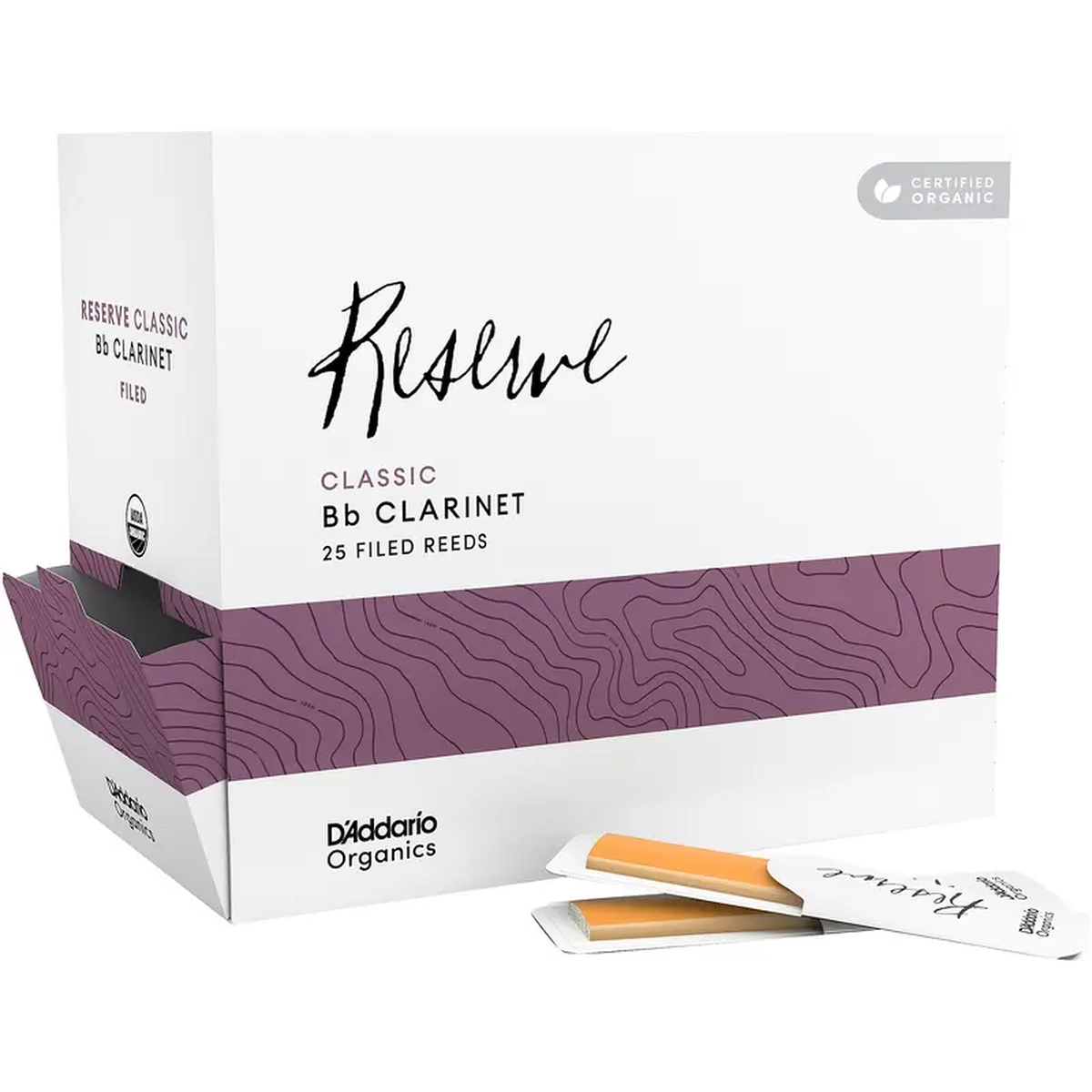 D8217Addario Woodwinds Organic Reserve Classic Bb Clarinet Reeds