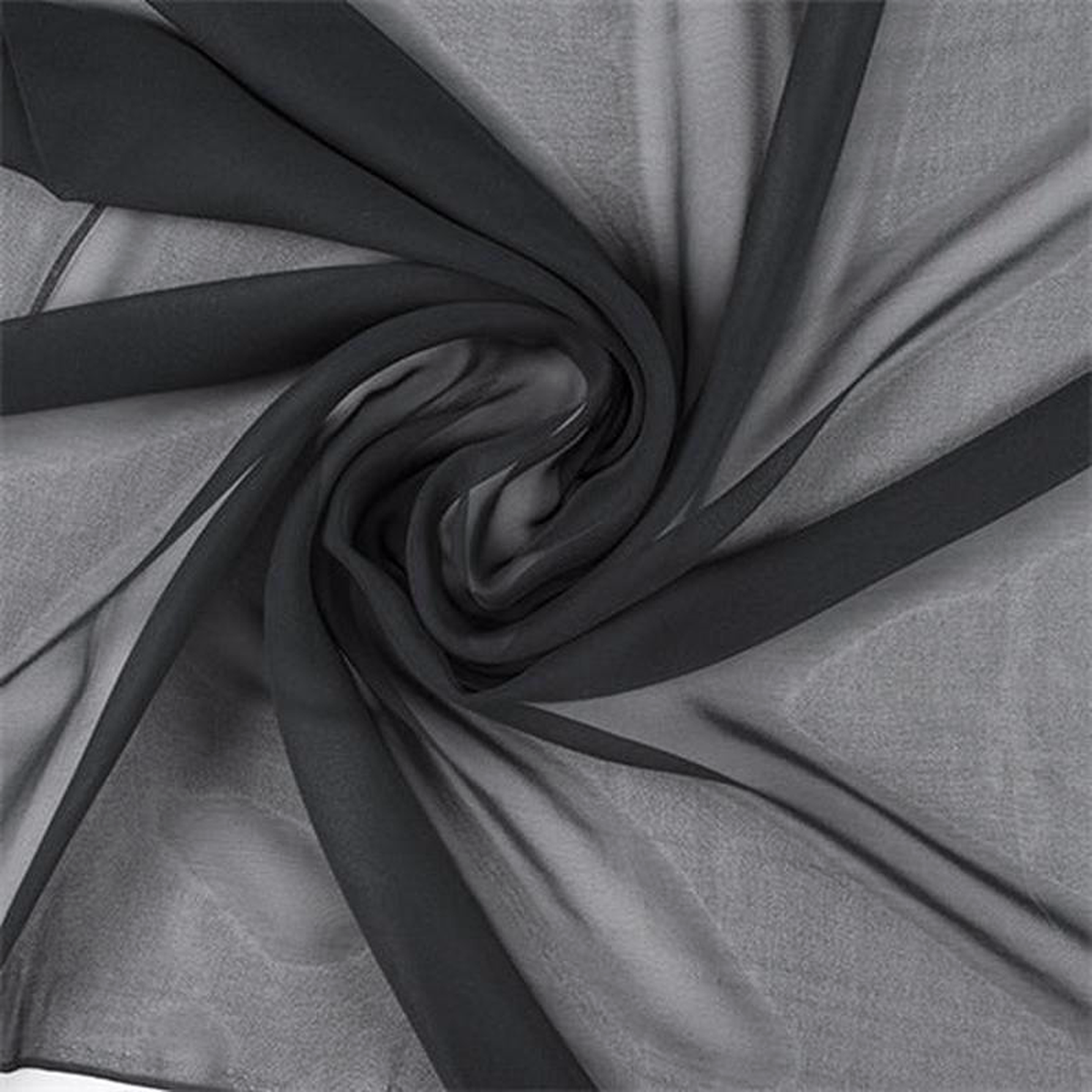 Runway Silks Black Wide Silk Chiffon Fabric 8211 Reorderable