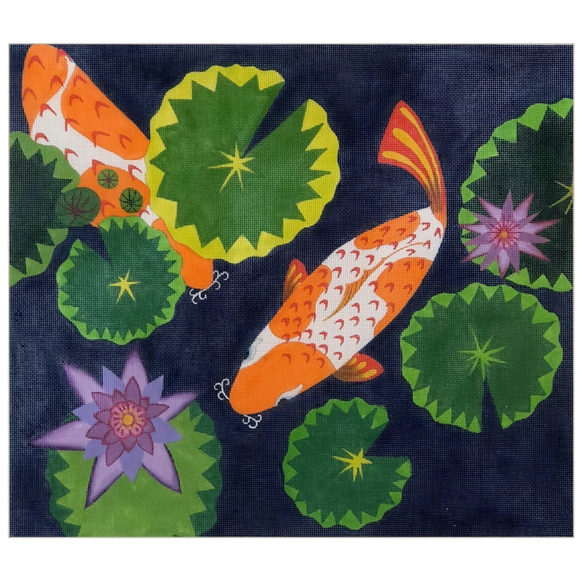 Zecca Koi Pond 18m Needlepoint Canvas