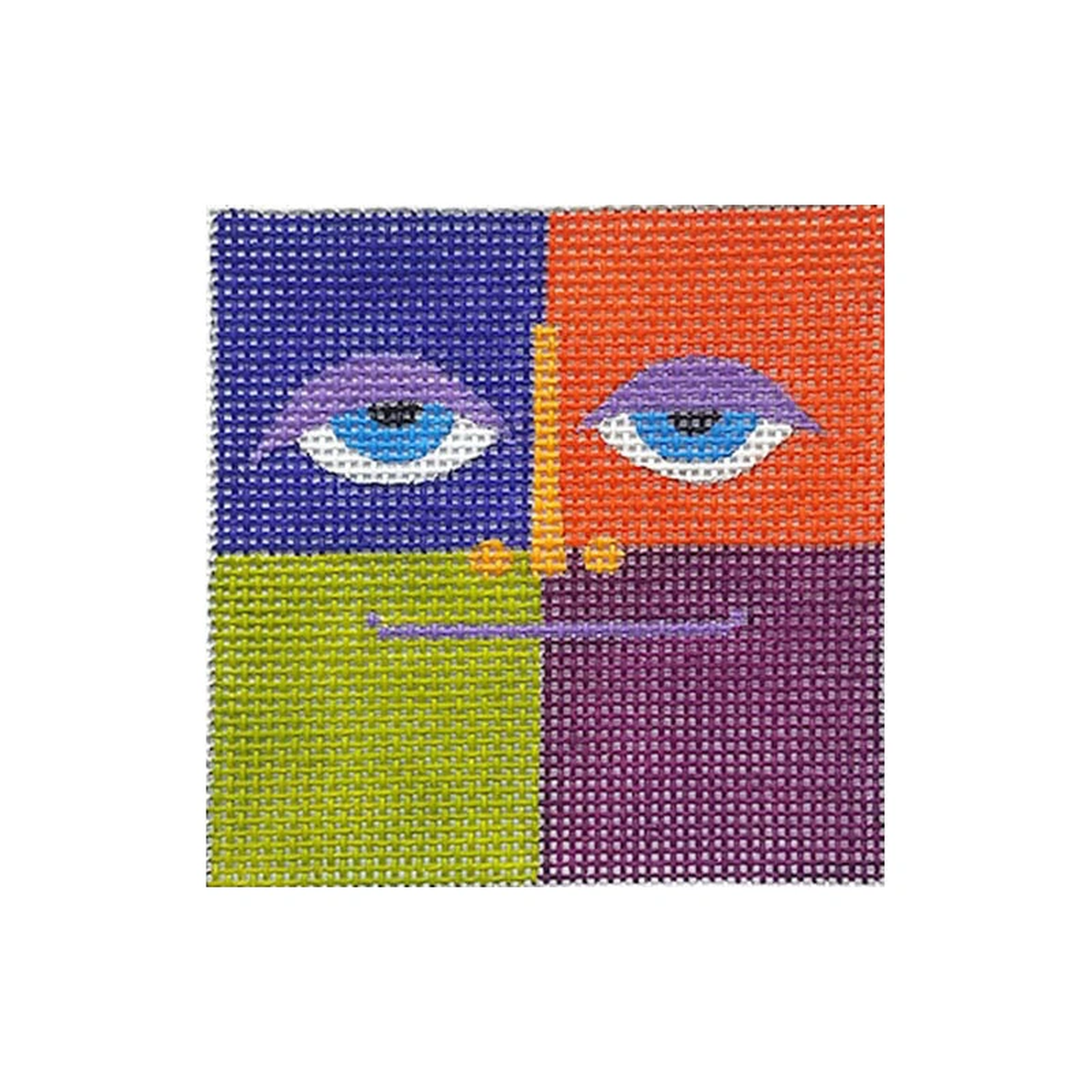 Zecca Blue Eyes Needlepoint Canvas