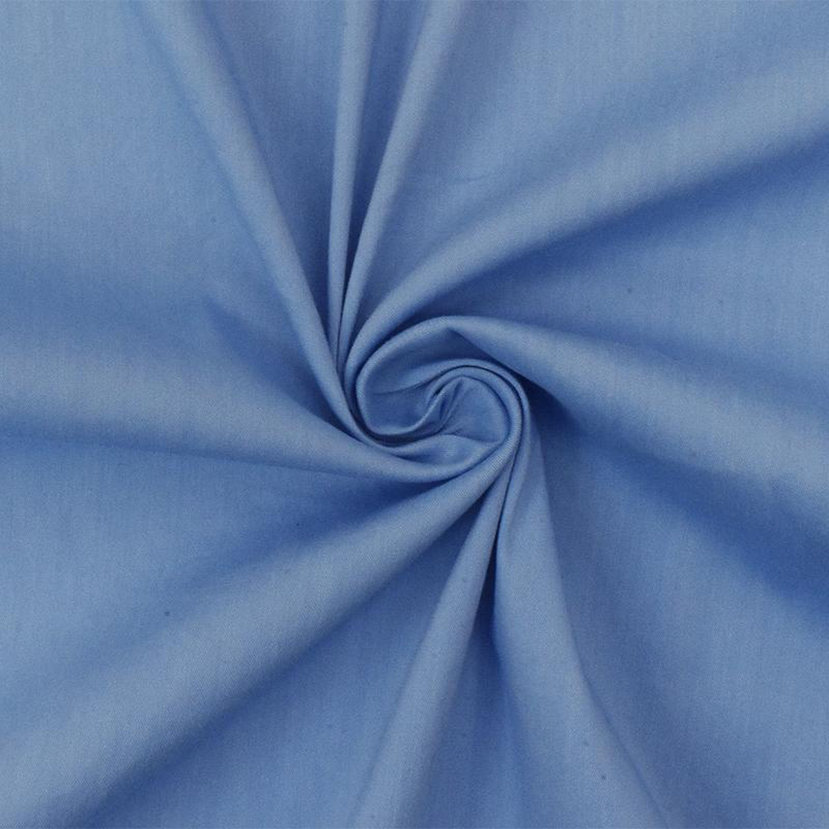 1 38 YD PC-Blue Solid Stretch Poly Broadcloth Woven Fabric