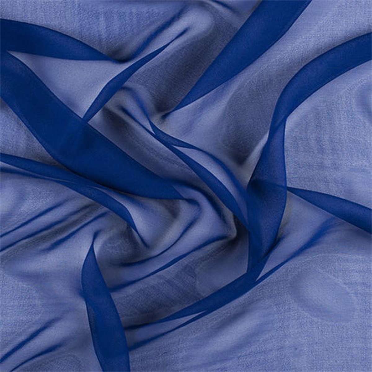 Runway Silks Blue Wide Silk Chiffon Fabric 8211 Reorderable