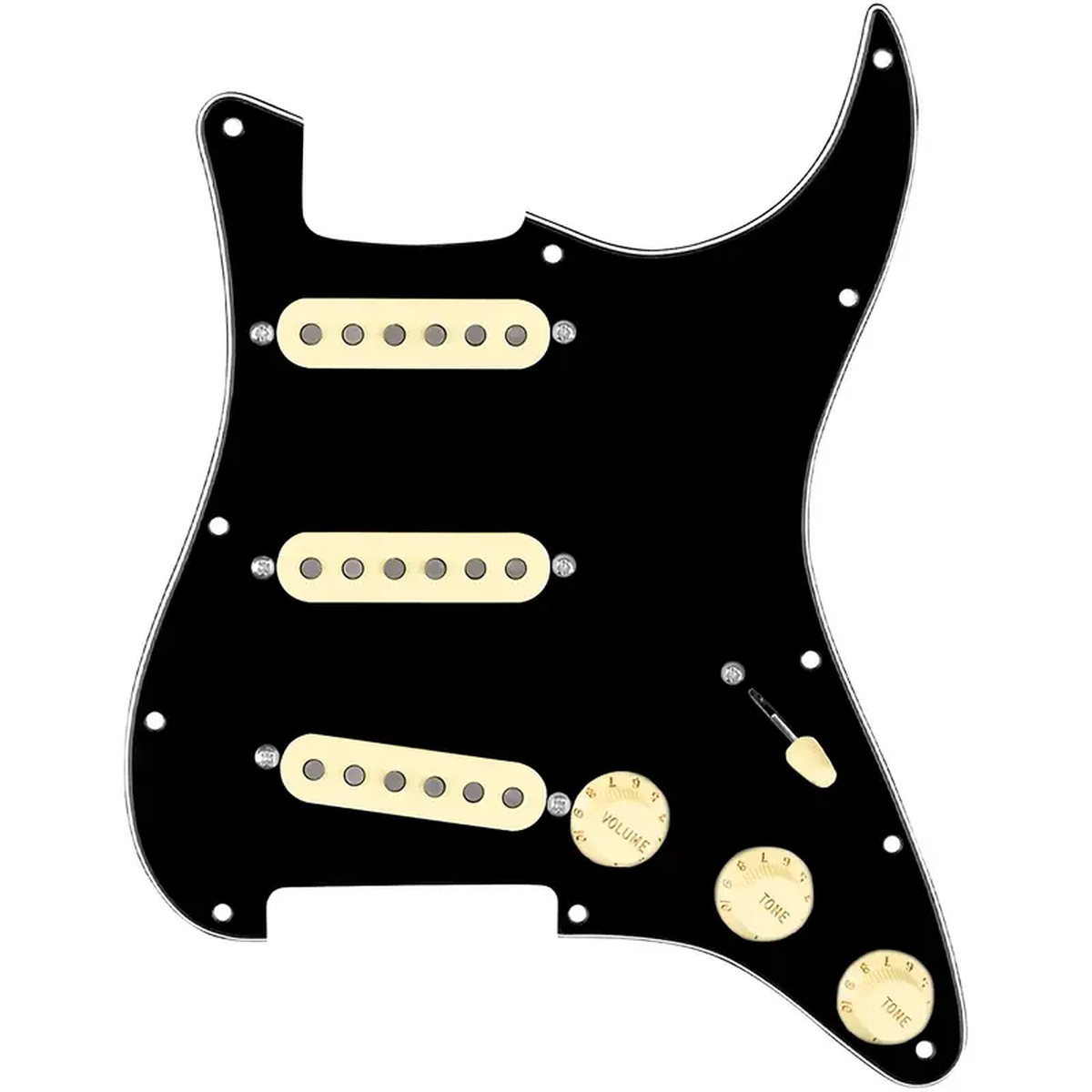 920D Custom Vintage American Loaded Pickguard for Strat With Aged White Pickups and S7W Wiring Harness