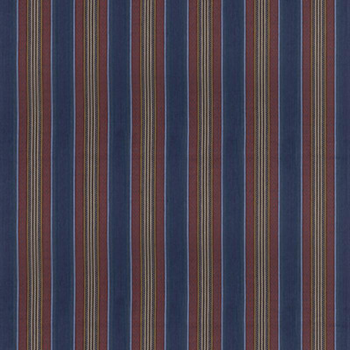 Westerly Stripe IndigoRed by Mulberry Fabric