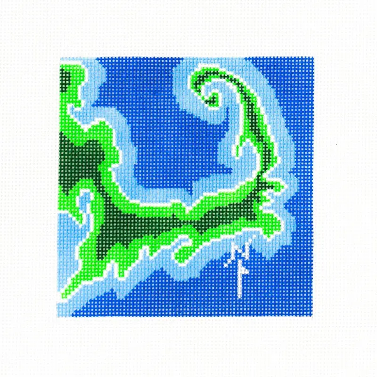 Ann Kaye Studio Mix and Match Square Coaster 8211 Cape Cod Needlepoint Canvas