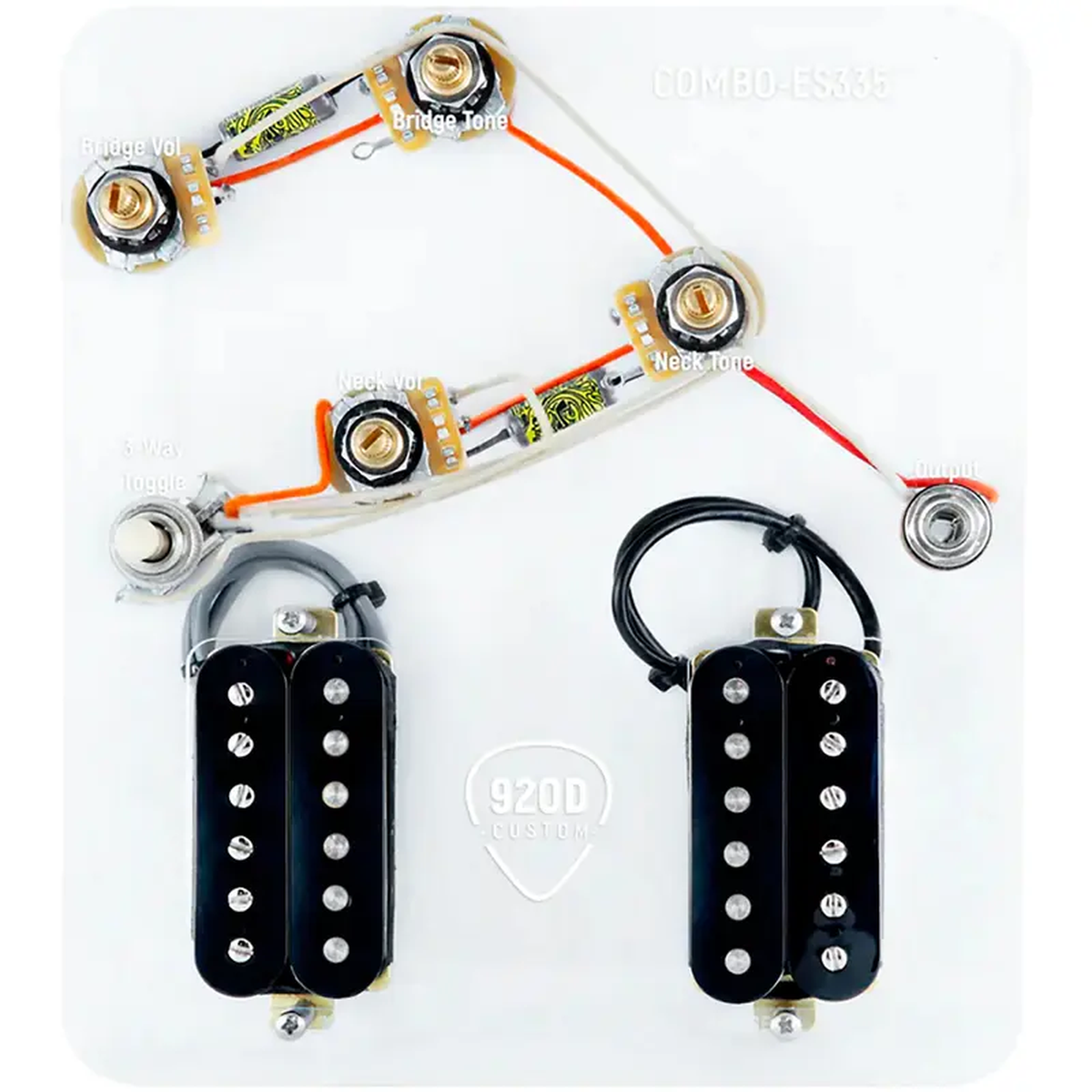 920D Custom Combo Kit for ES-335 With Uncovered Cool Kids Humbuckers 038 ES335-V Wiring Harness