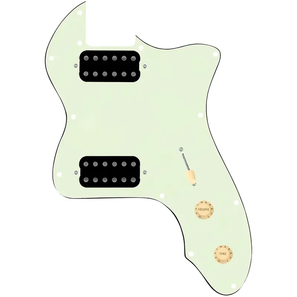 920D Custom 72 Thinline Tele Loaded Pickguard With Uncovered Cool Kids Humbuckers 038 Aged White Knobs