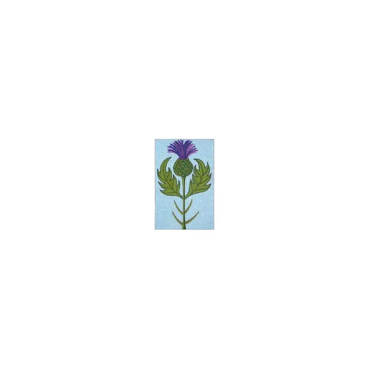 Zecca Thistle with Stitch Guide Needlepoint Canvas