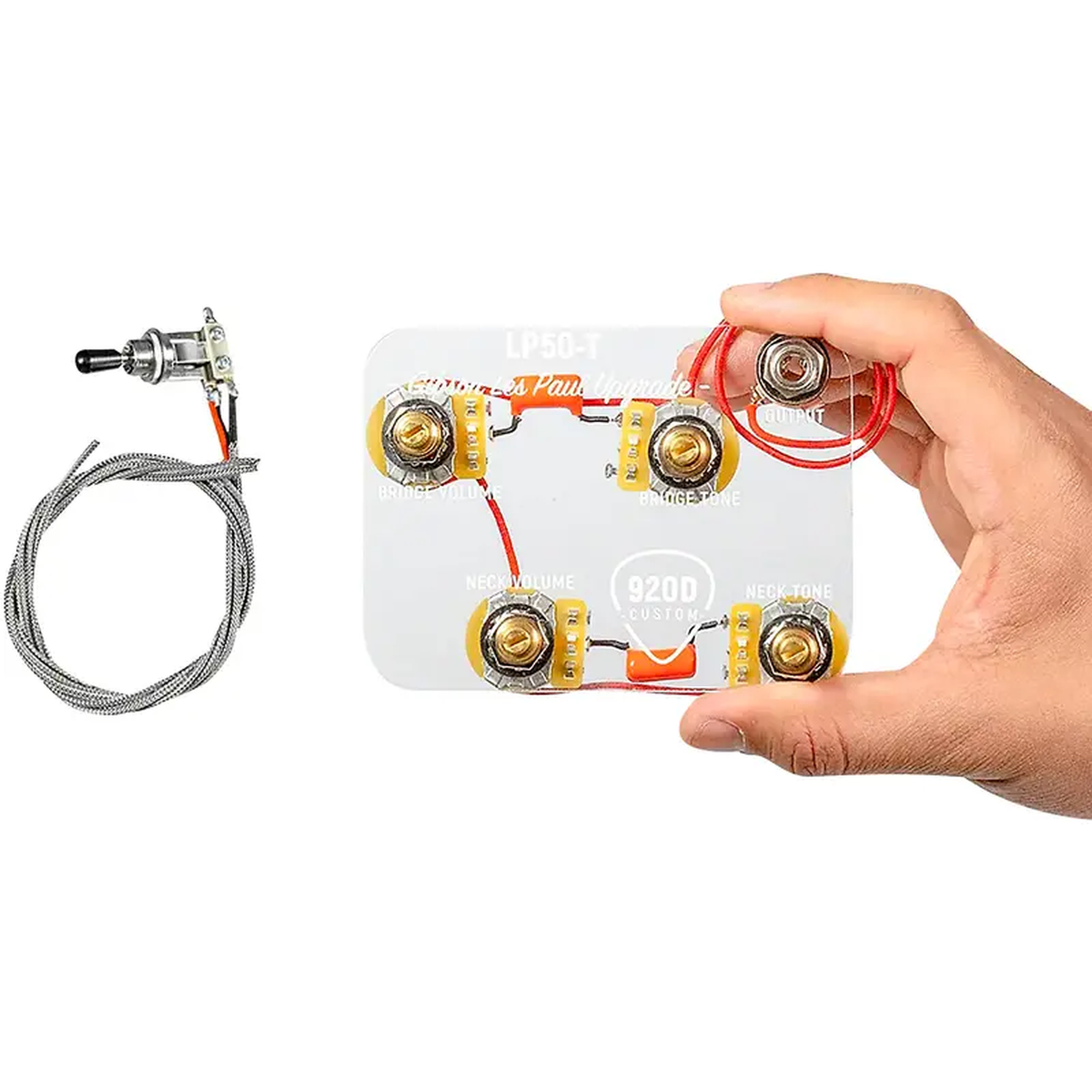 920D Custom Les Paul Upgraded Wiring Harness With Long Shafts and Pre-Wired 3-Way Switchcraft Pickup Selector