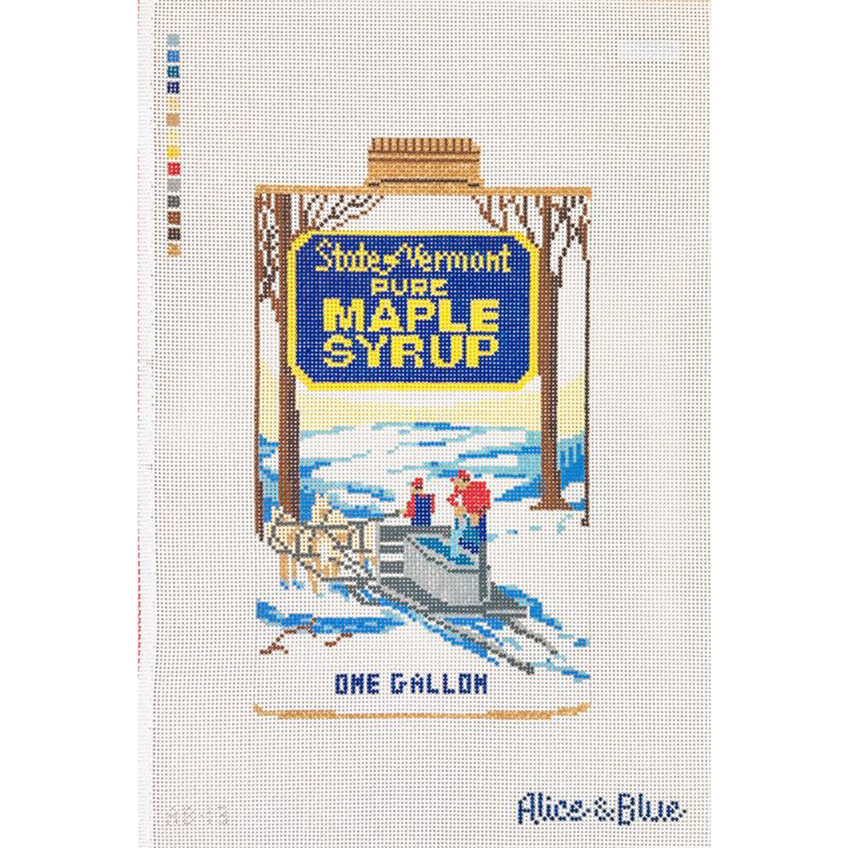 Alice 038 Blue Sugaring Season Needlepoint Canvas