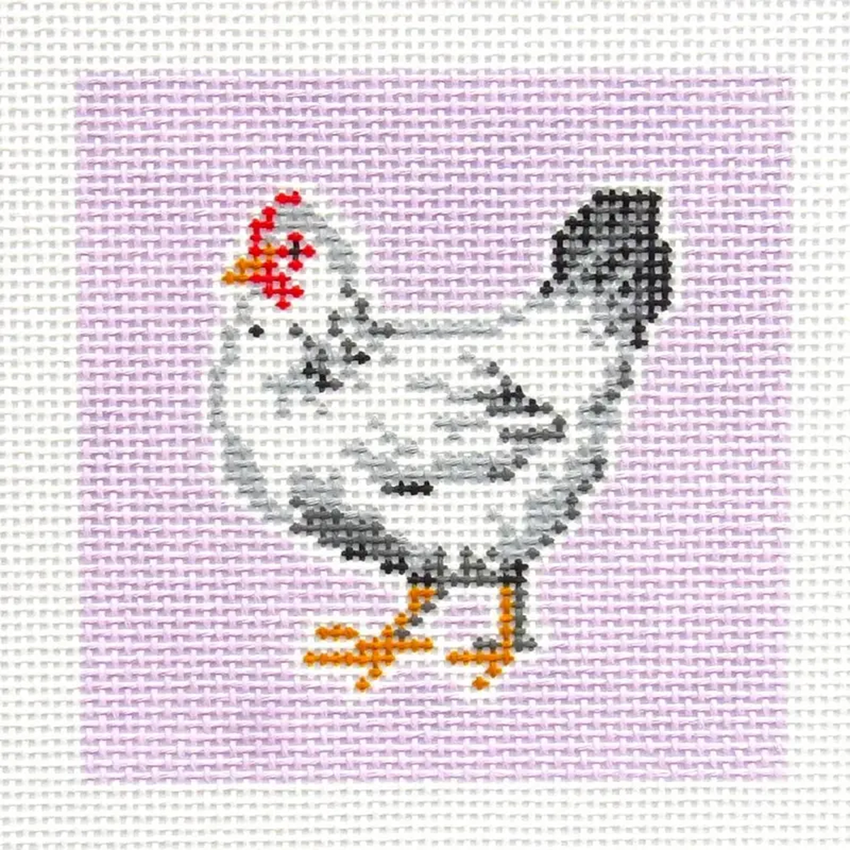 Alice 038 Blue Benedict Chicken Coaster Needlepoint Canvas