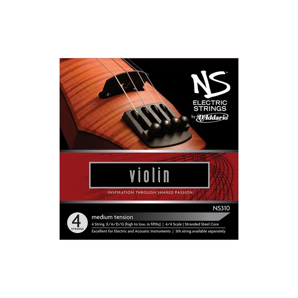 D8217Addario NS310 NS Electric Violin Strings