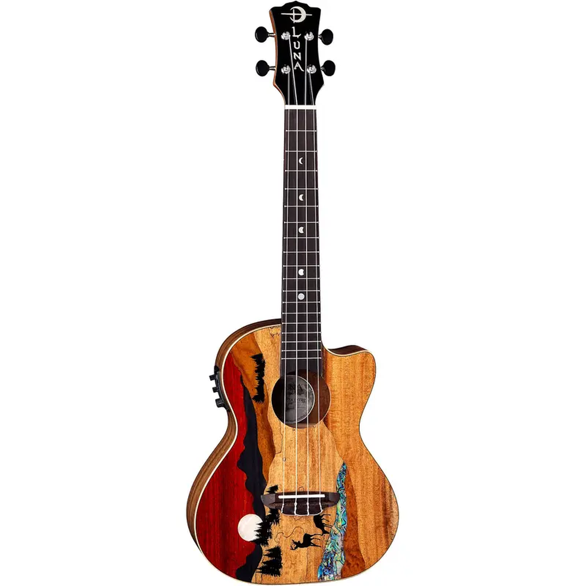 Luna Guitars Vista Deer Tenor Acoustic-Electric Ukulele