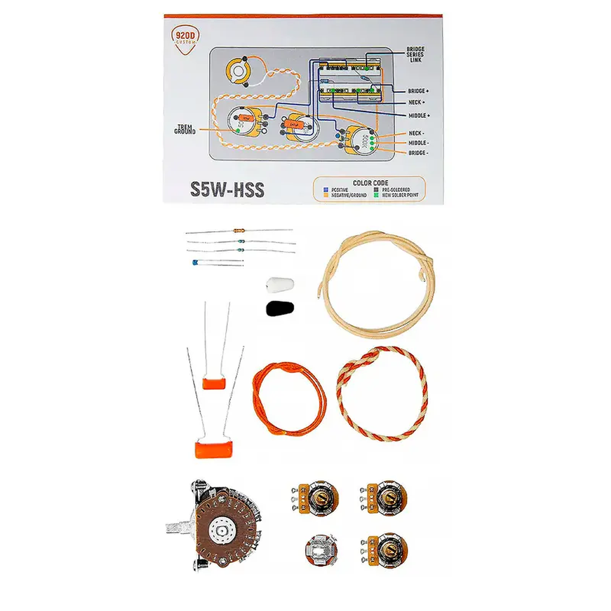 920D Custom HSS Stratocaster 5-Way Wiring Kit