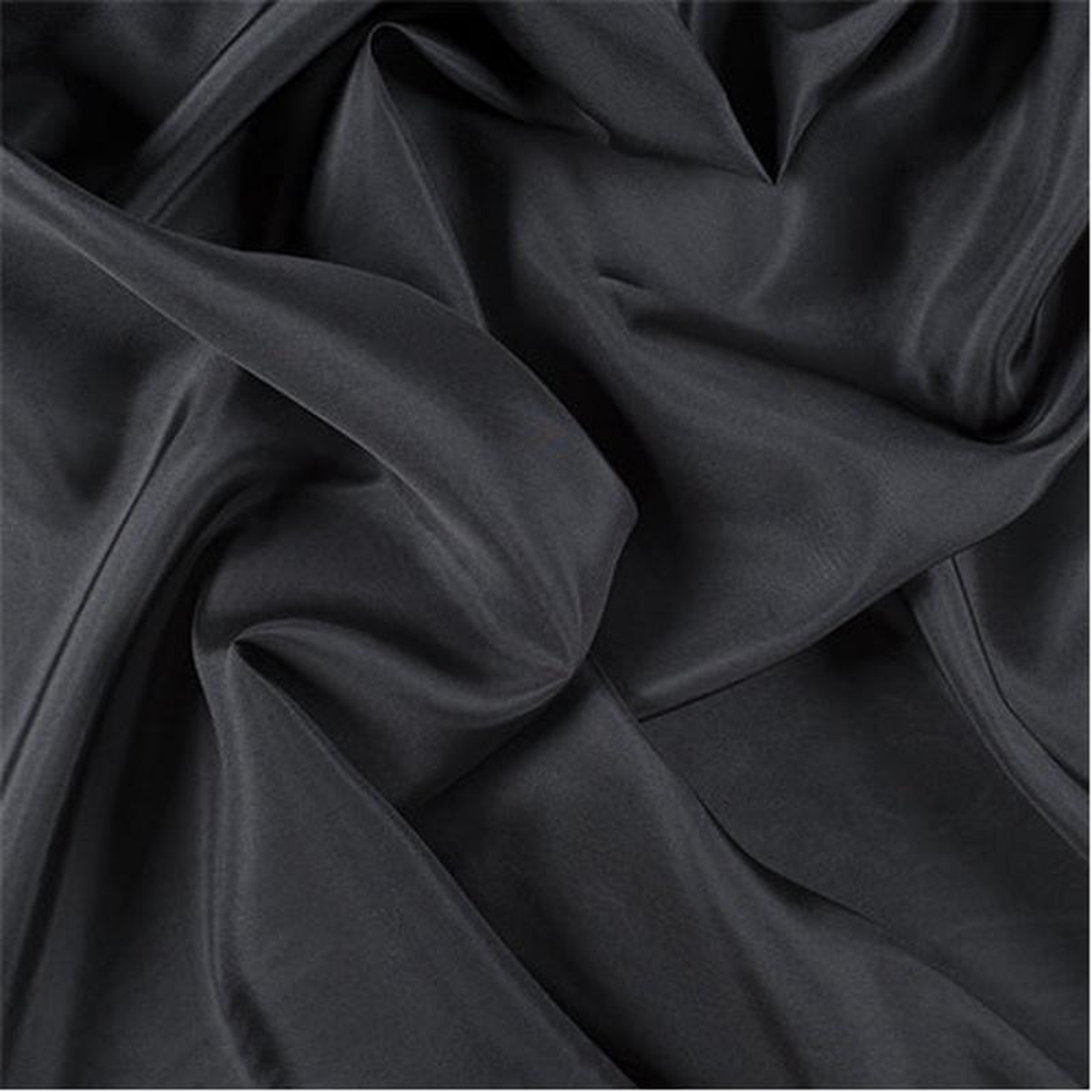 Runway Silks Dark Gray Silk Crepe de Chine Fabric 8211 Reorderable