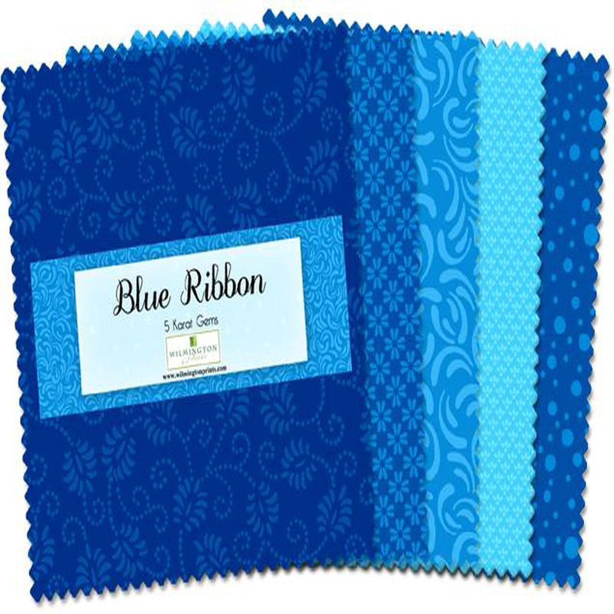 Wilmington Prints Pre-Cuts Blue Ribbon 58243 Squares 507-50-507