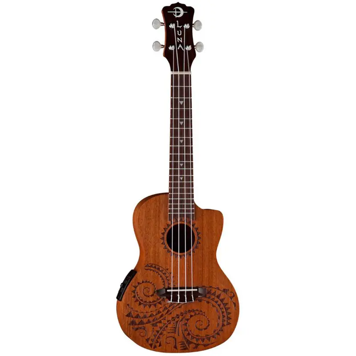 Luna Guitars Tattoo Mahogany Concert Acoustic-Electric Ukulele