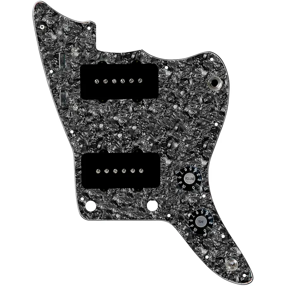 920D Custom JM Vintage Loaded Pickguard for Jazzmaster With Black Pickups and Knobs and JMH-V Wiring Harness