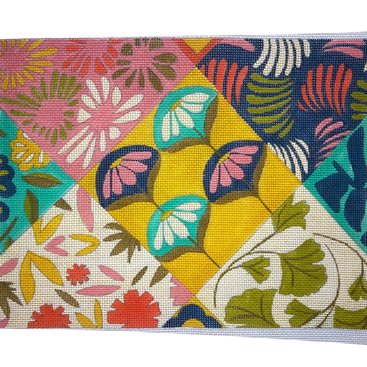 Alice Peterson Co Abstract Floral Collage II Needlepoint Canvas
