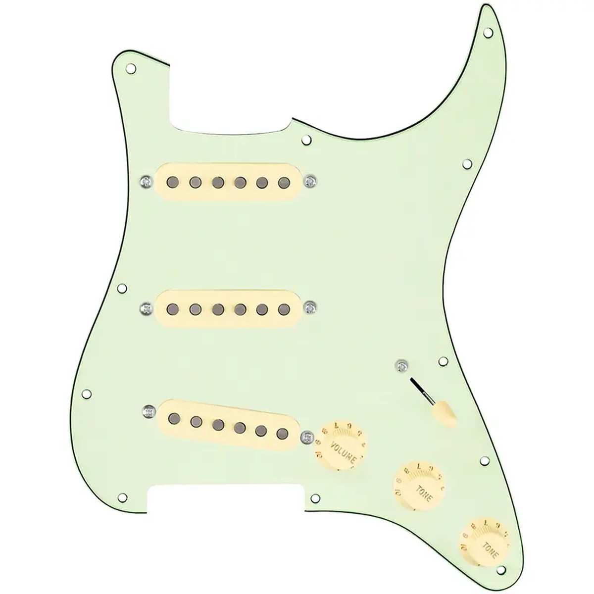 920D Custom Vintage American Loaded Pickguard for Strat With Aged White Pickups and S7W-MT Wiring Harness