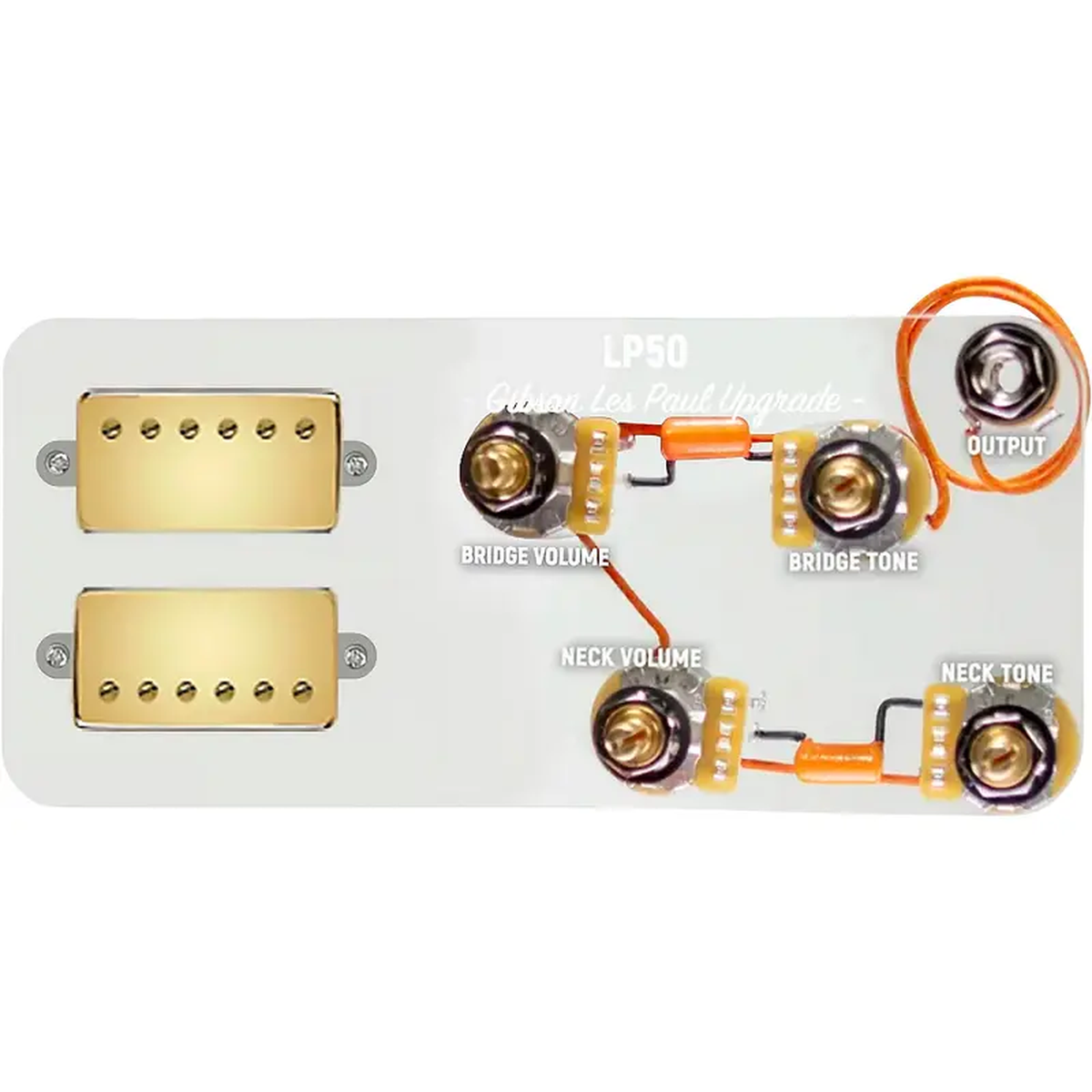 920D Custom Combo Kit for Les Paul With Gold Smoothie Humbuckers and LP-JP Wiring Harness